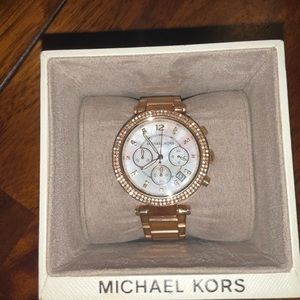 Michael Kors Parker Rose Gold-Tone Watch WMNS